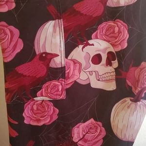 TC Skull Rose long full-size leggings